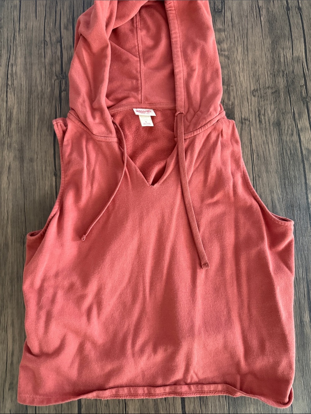 Mossimo Supply Co. Coral Sleeveless Hoodie Tank
